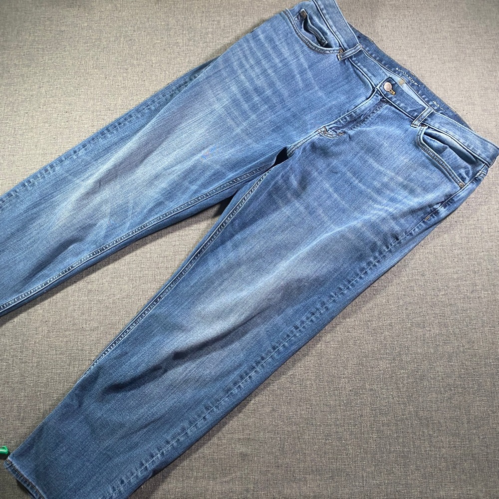 Banana Republic Traveler Jeans Mens 38x30 Medium Wash Straight Fit Denim
